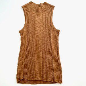 Sun & Shadow Mock Neck Knit Sweater Tank 🍂